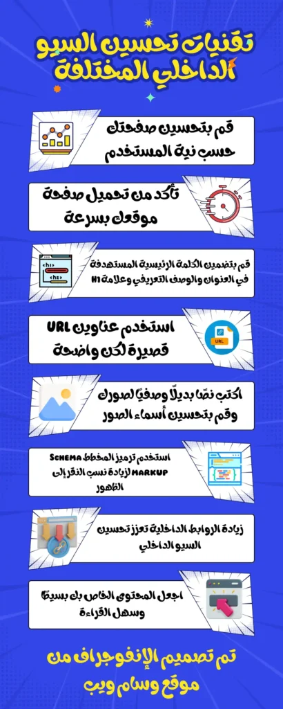 تقنيات تحسين السيو الداخلي المختلفة