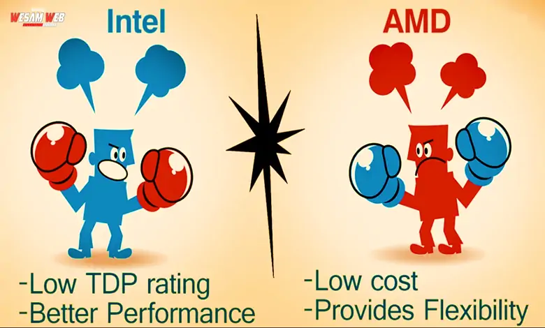 الفرق بين أداء معالجات Intel وأداء معالجات AMD