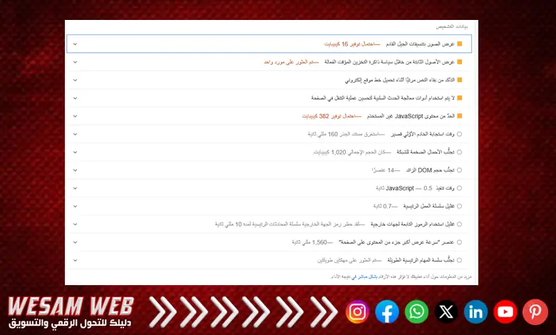 كيفية استخدام PageSpeed Insights في تحسين محركات البحث للصور