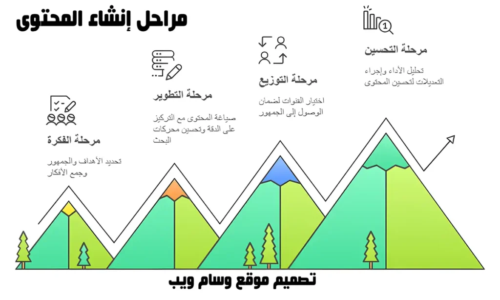 مراحل إنشاء المحتوى