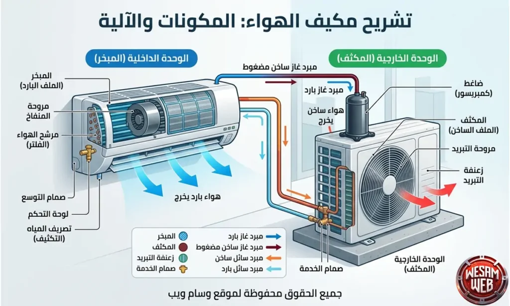 تشريح مكيف الهواء بالصور
