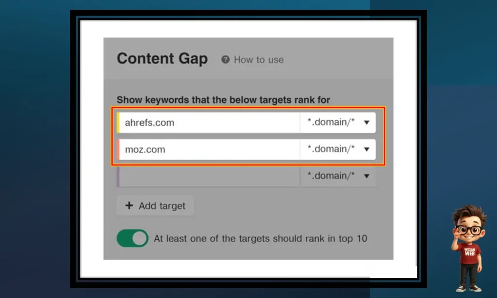 Ahrefs Content Gap