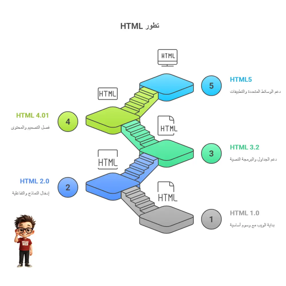 تاريخ تطور لغة ترميز النصوص التشعبية