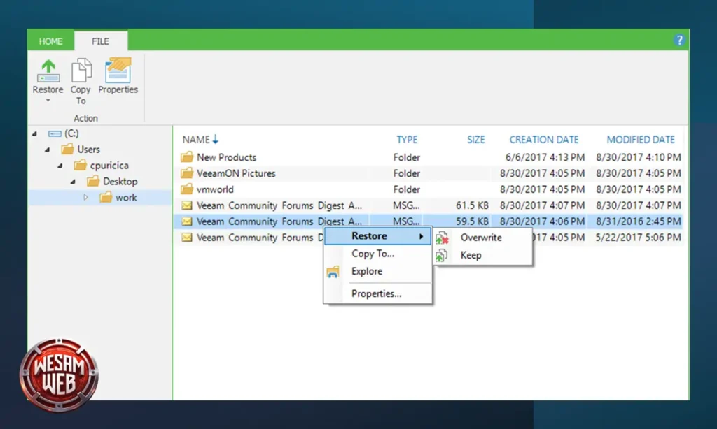 برامج النسخ الاحتياطي من الحاسوب دون اتصال بالإنترنت - Veeam Agent