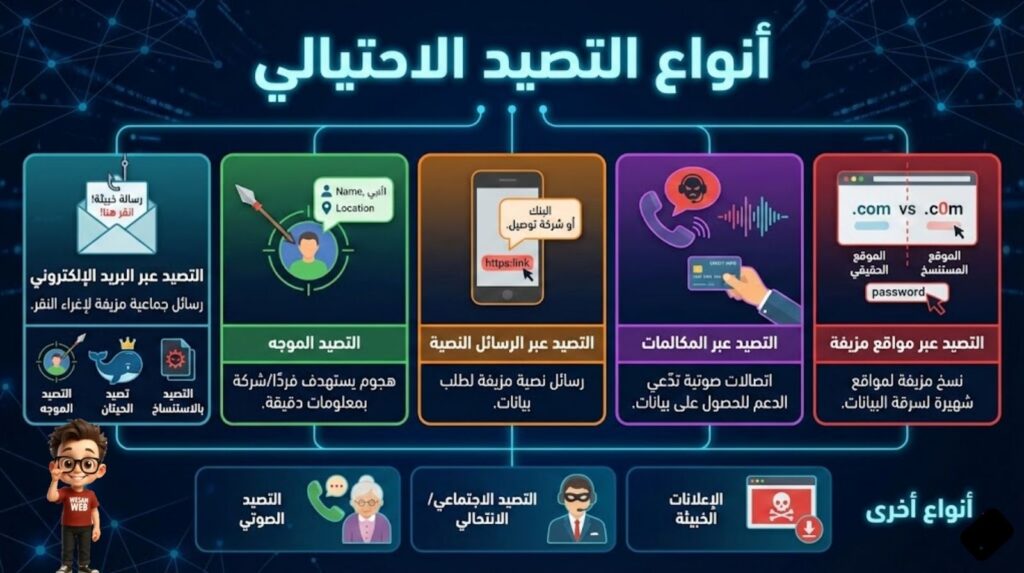 أنواع التصيد الاحتيالي