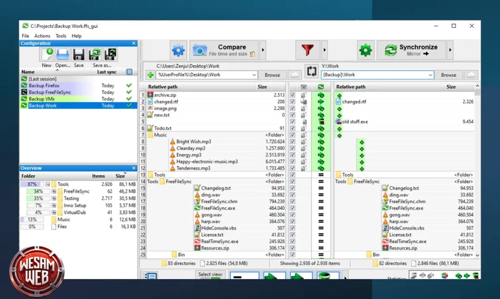 برنامج FreeFileSync