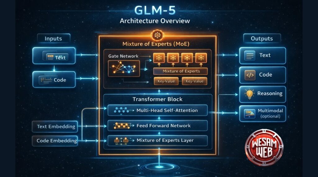 قدرات GLM-5 في البرمجة وتوليد الكود