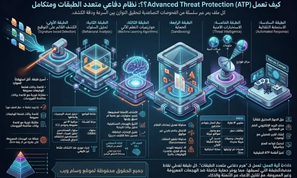كيف تعمل Advanced Threat Protection؟