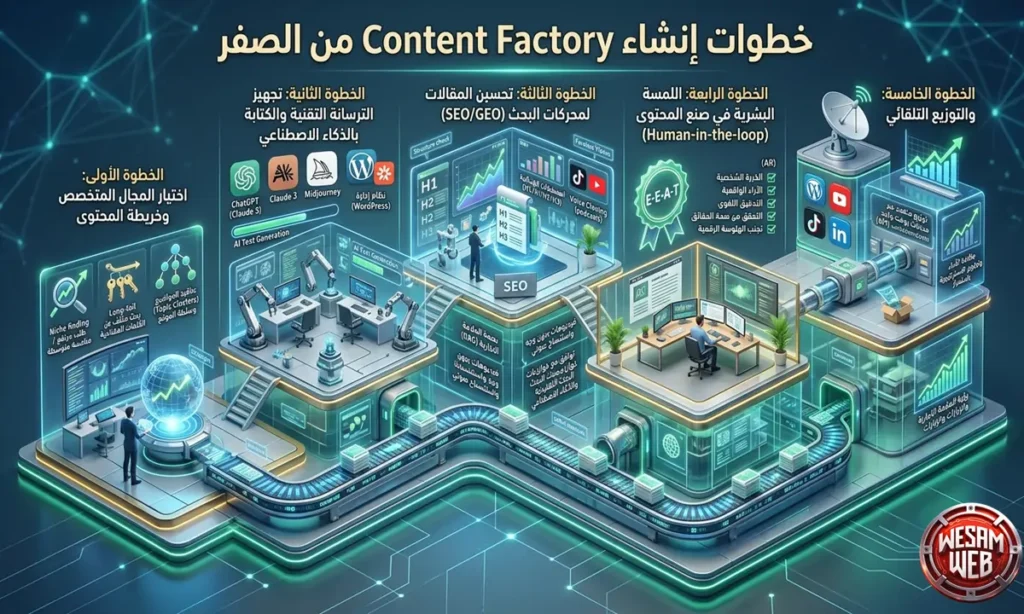 خطوات إنشاء مصنع محتوى من الصفر