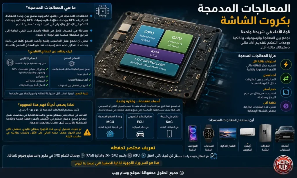 ما هي المعالجات المدمجة؟