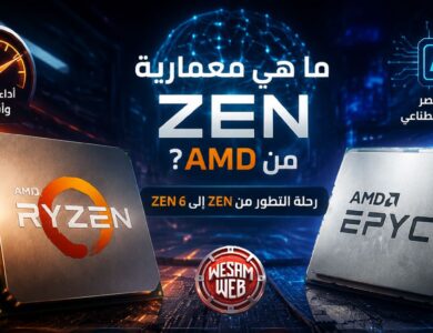 ما هي معمارية Zen من AMD؟ الشرح الكامل من الجيل الاول الى Zen6 وأهم التحسينات