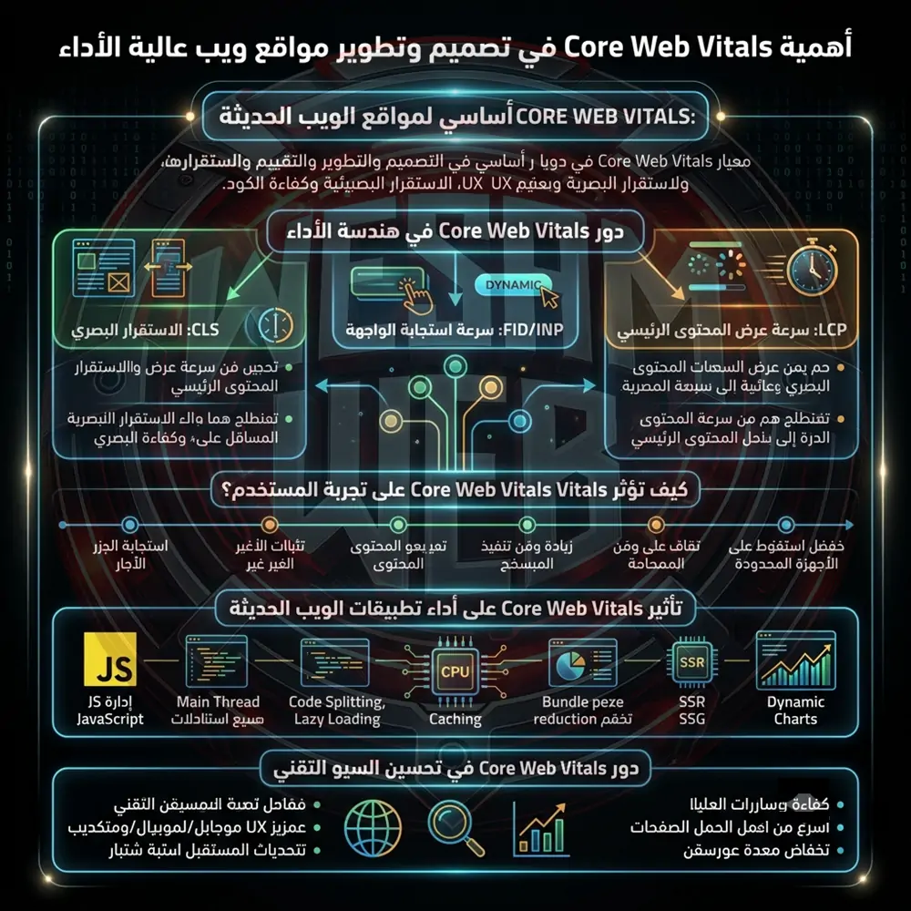 أهمية Core Web Vitals في تصميم وتطوير مواقع ويب عالية الأداء