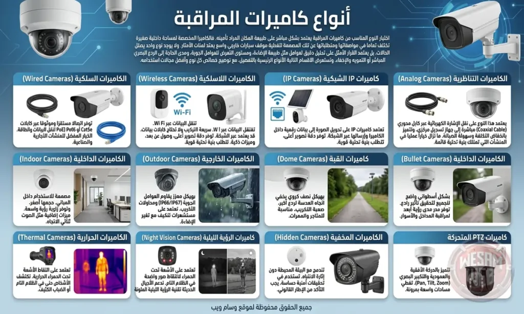 أنواع CCTV