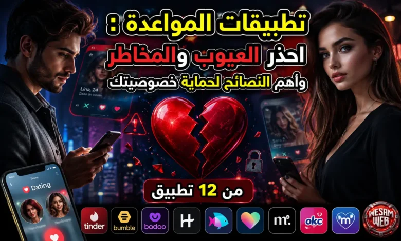 تطبيقات المواعدة : احذر العيوب والمخاطر وأهم النصائح لحماية خصوصيتك من 12 تطبيق