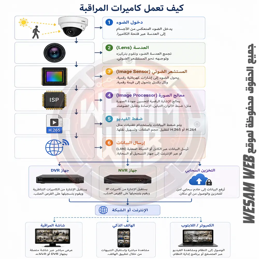 كيف تعمل كاميرات المراقبة؟