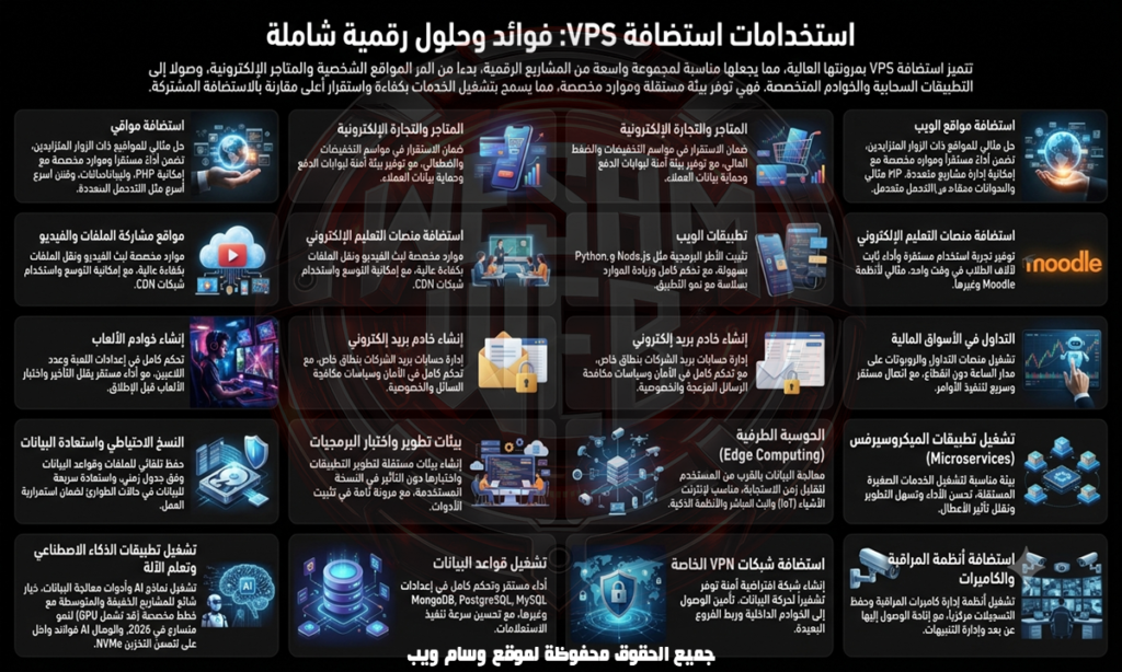 استخدامات استضافة VPS