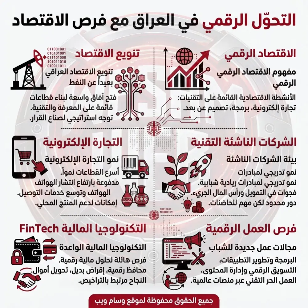 التحول الرقمي في العراق مع الفرص الاقتصادية