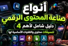 أنواع صناعة المحتوى الرقمي: دليل شامل لأهم 4 تنسيقات محتوى والتقنيات الأساسية لها