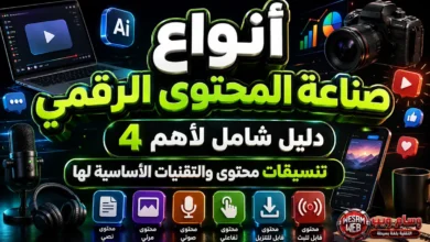 أنواع صناعة المحتوى الرقمي: دليل شامل لأهم 4 تنسيقات محتوى والتقنيات الأساسية لها