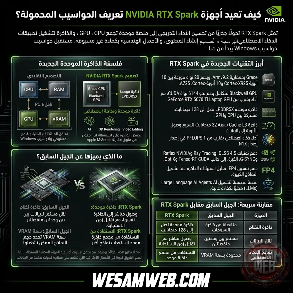 كيف تعيد أجهزة NVIDIA RTX Spark تعريف الحواسيب المحمولة؟