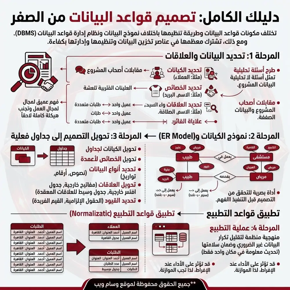 كيف تصمم قاعدة بيانات من الصفر؟