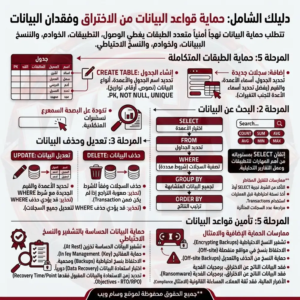 كيف تحمي الداتا بيز