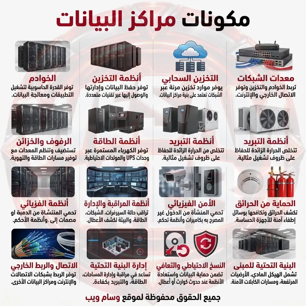 مكونات مراكز البيانات الأساسية