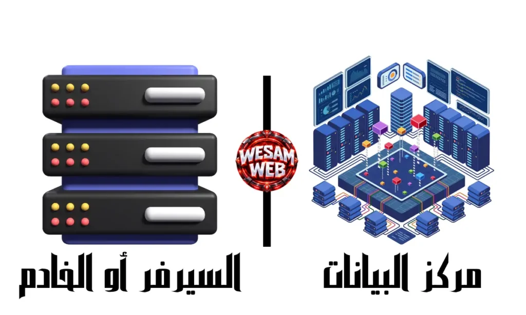 الفرق بين الداتا سنتر والسيرفر
