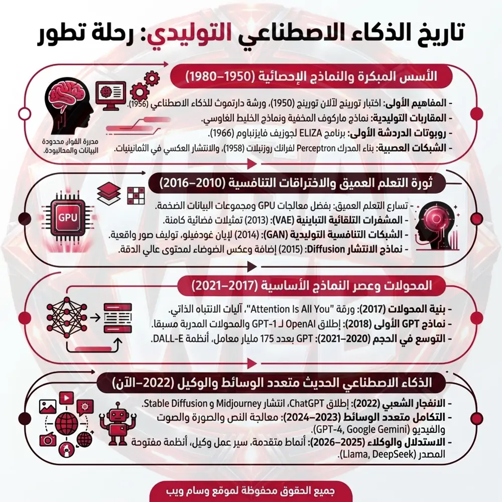 تاريخ موديلات GenAI