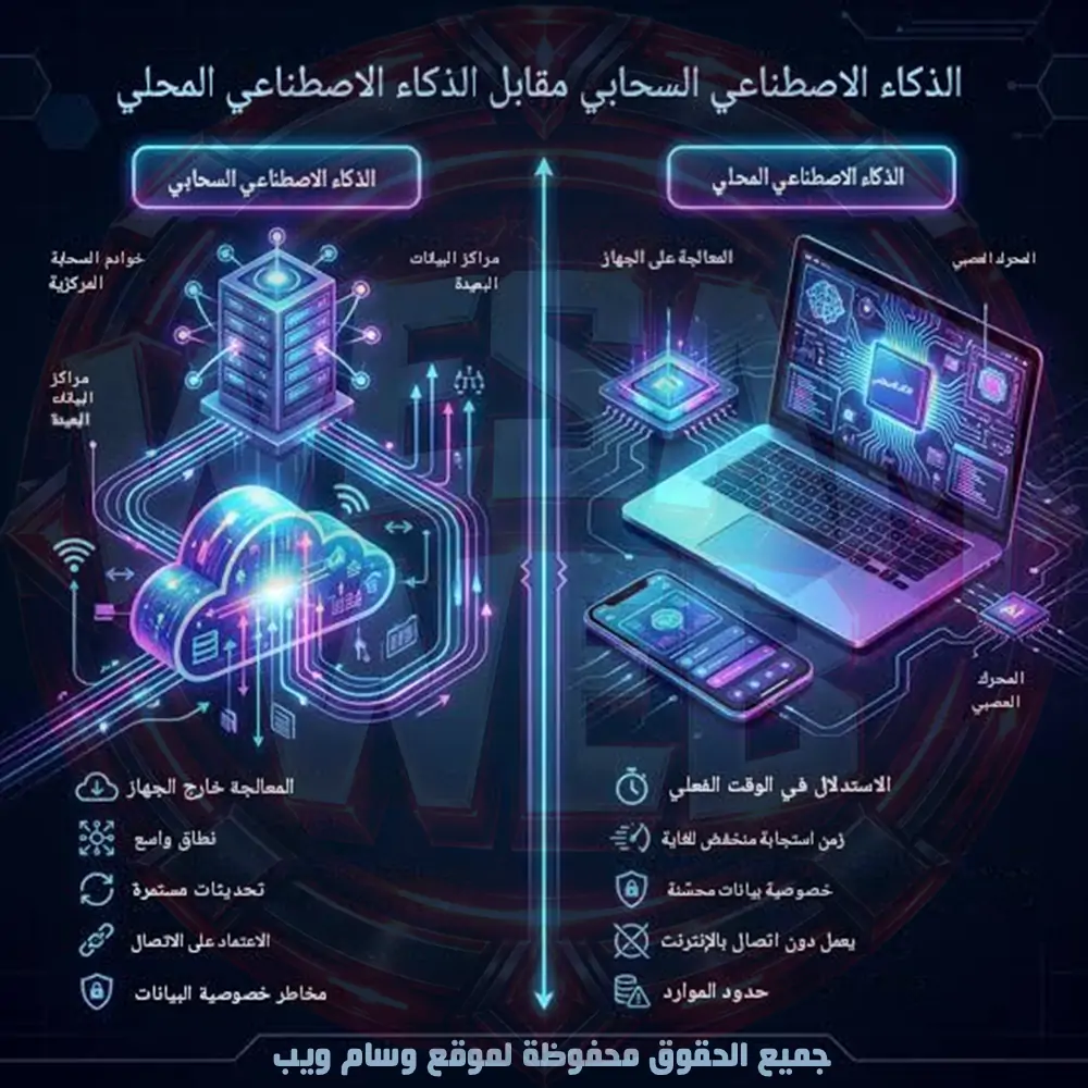 الفرق بين Local وCloud AI