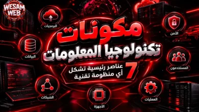 مكونات تكنولوجيا المعلومات: 7 عناصر رئيسية تشكل أي منظومة تقنية