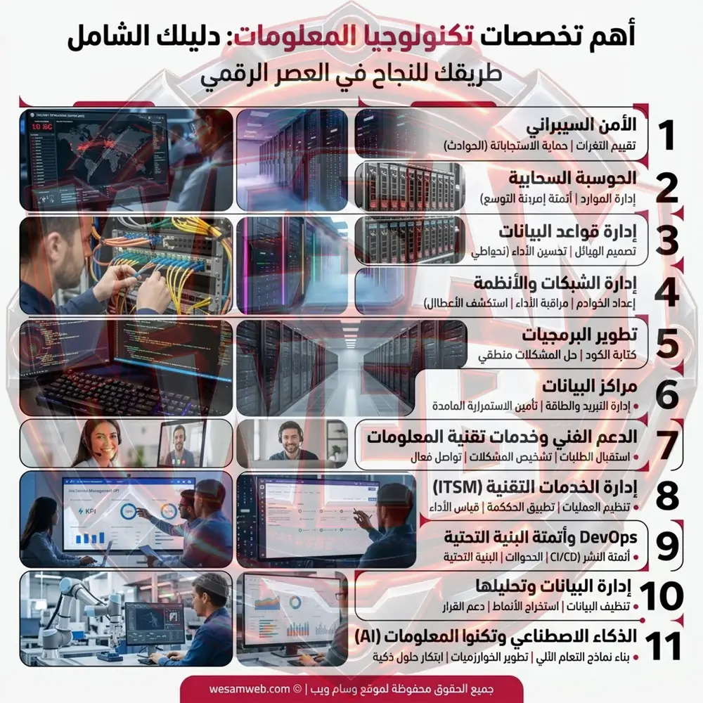 تخصصات تكنولوجيا المعلومات