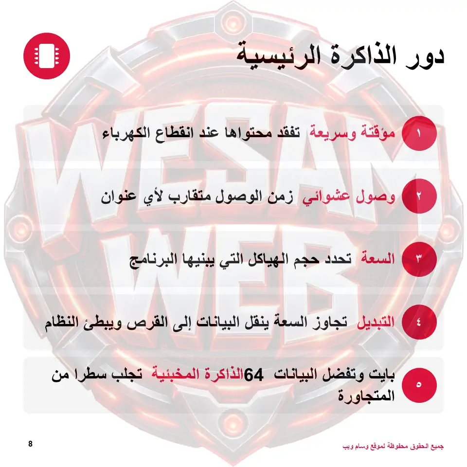 كيف تُخزن البيانات في الذاكرة؟